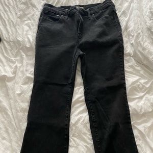 Madewell Petite cali demi-boot jeans in bayland wash: raw-hem edition